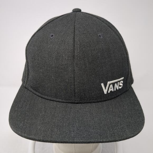VANS Snapback Hat Gray One Size Adjustable Embroidered Vented Holes 6 Panel - Picture 2 of 8